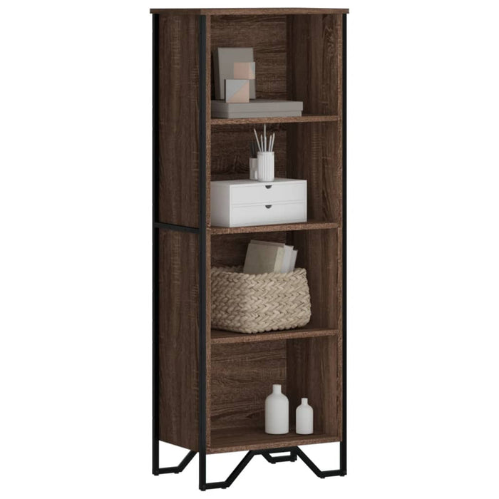 vidaXL Bookcase Brown Oak 50x31x137.5 cm Engineered Wood