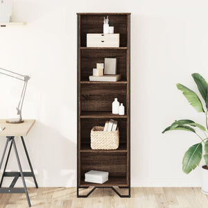 vidaXL Bookcase Brown Oak 50x31x169 cm Engineered Wood