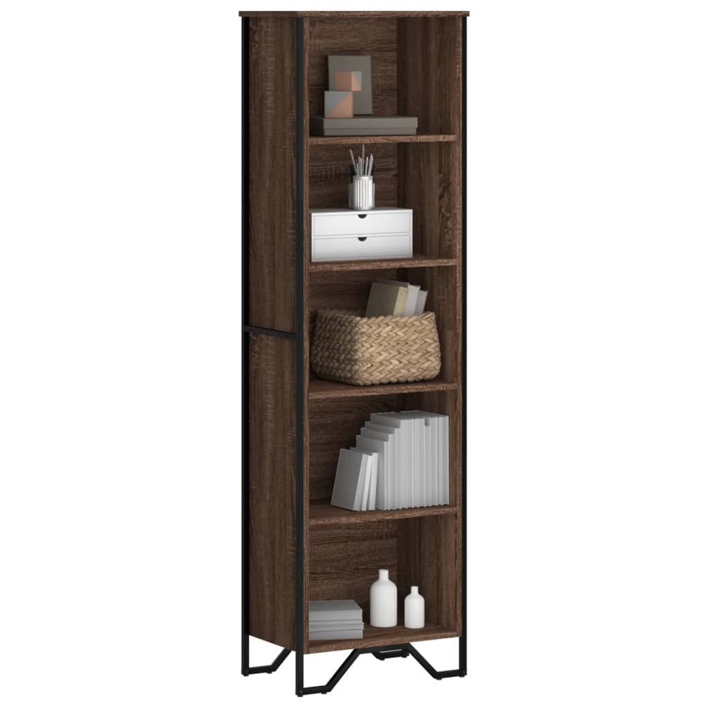 vidaXL Bookcase Brown Oak 50x31x169 cm Engineered Wood