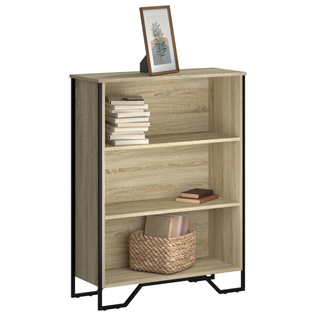 vidaXL Bookcase Sonoma Oak 80x31x106 cm Engineered Wood