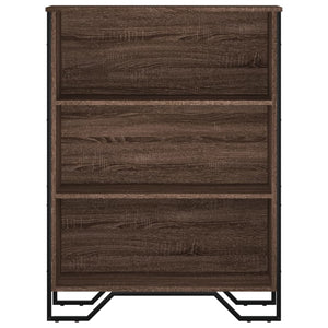 vidaXL Bookcase Brown Oak 80x31x106 cm Engineered Wood