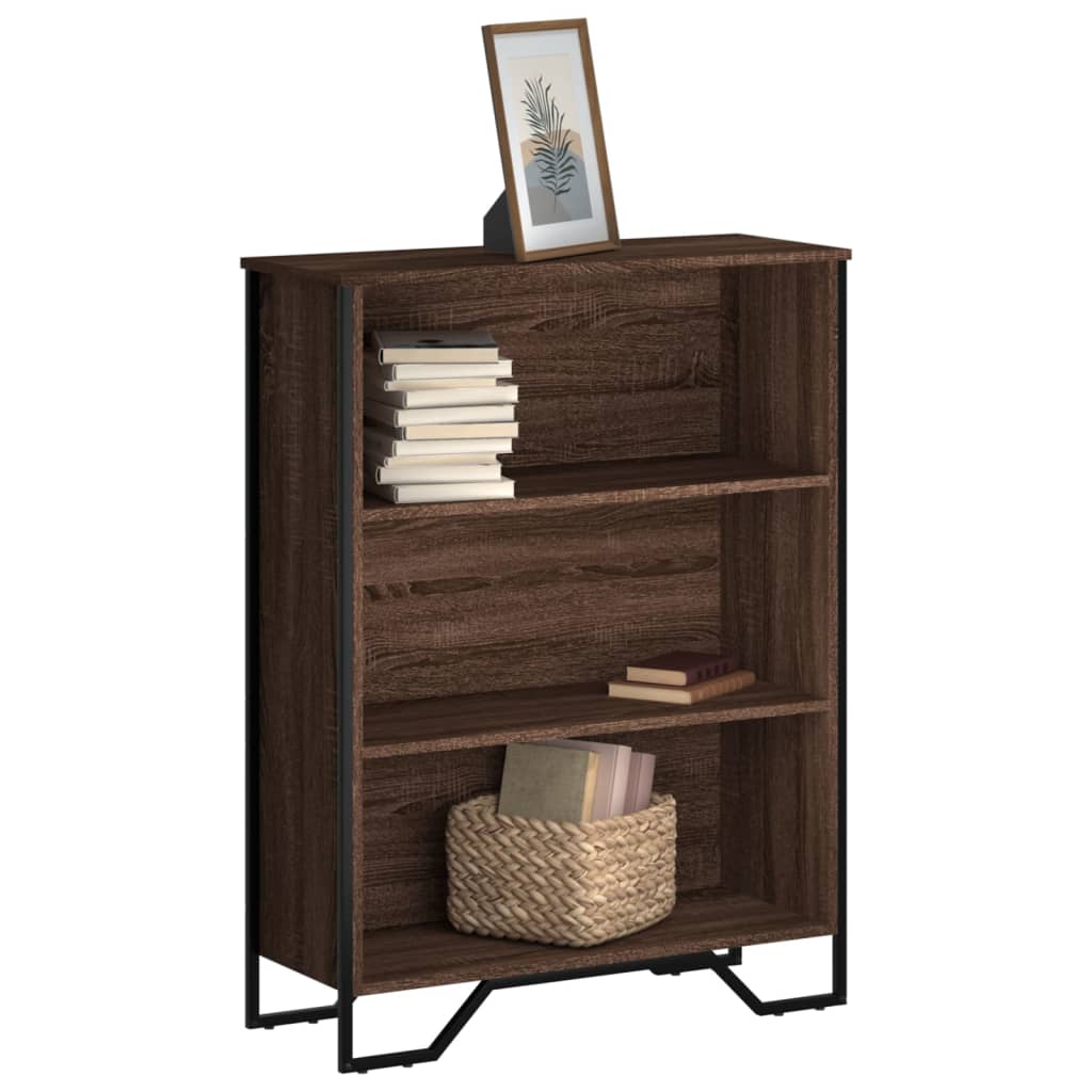 vidaXL Bookcase Brown Oak 80x31x106 cm Engineered Wood