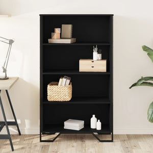 vidaXL Bookcase Black 80x31x137.5 cm Engineered Wood