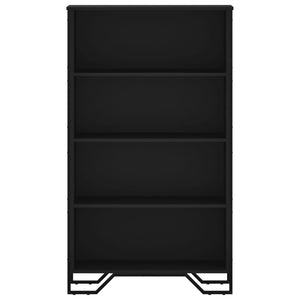 vidaXL Bookcase Black 80x31x137.5 cm Engineered Wood