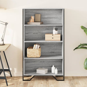 vidaXL Bookcase Grey Sonoma 80x31x137.5 cm Engineered Wood