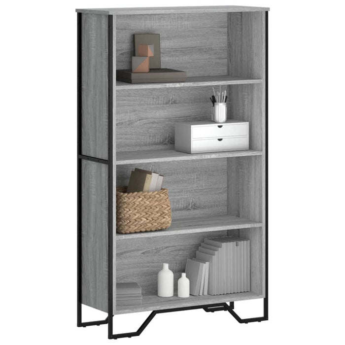 vidaXL Bookcase Grey Sonoma 80x31x137.5 cm Engineered Wood