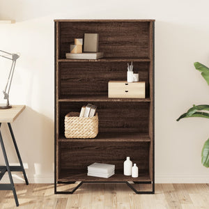 vidaXL Bookcase Brown Oak 80x31x137.5 cm Engineered Wood