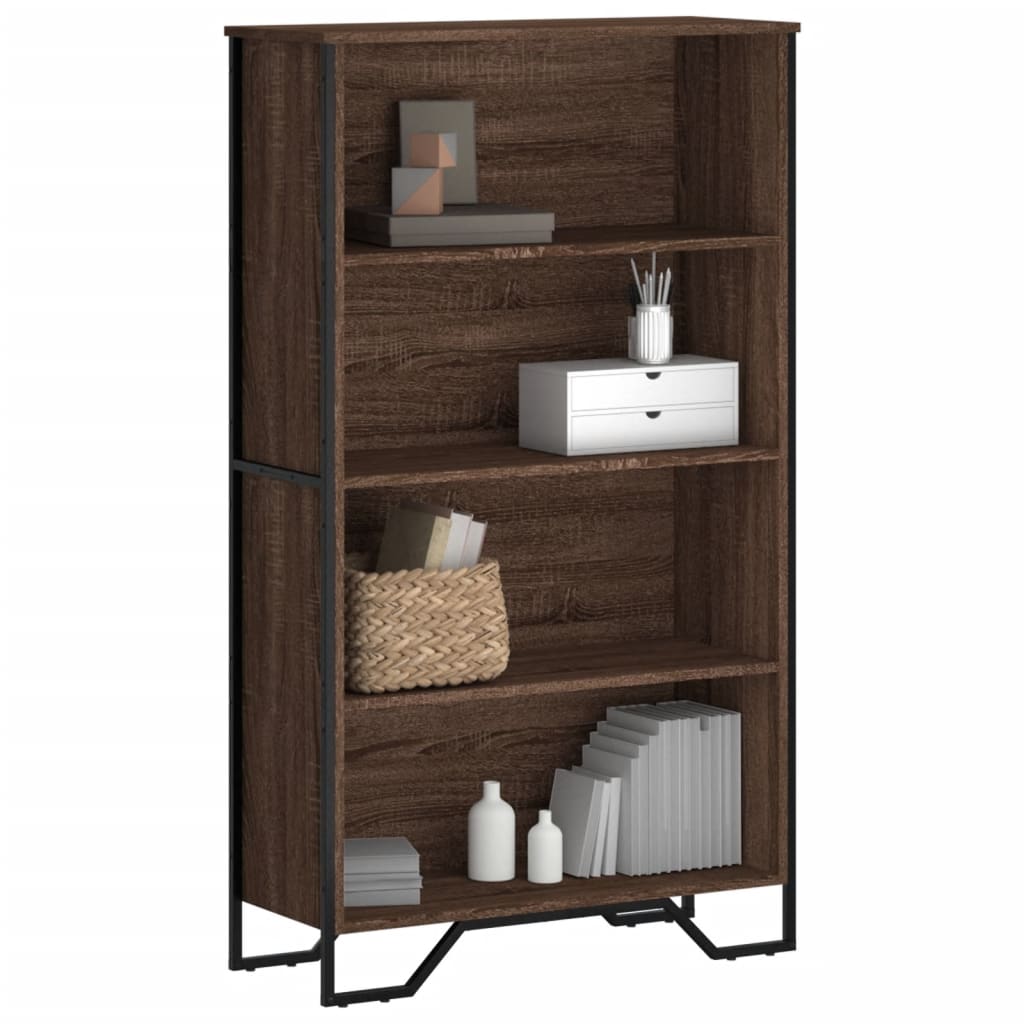 vidaXL Bookcase Brown Oak 80x31x137.5 cm Engineered Wood