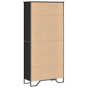 vidaXL Book Cabinet Black 80x31x169 cm Engineered wood