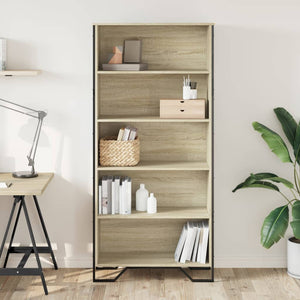 vidaXL Book Cabinet Sonoma Oak 80x31x169 cm Engineered wood