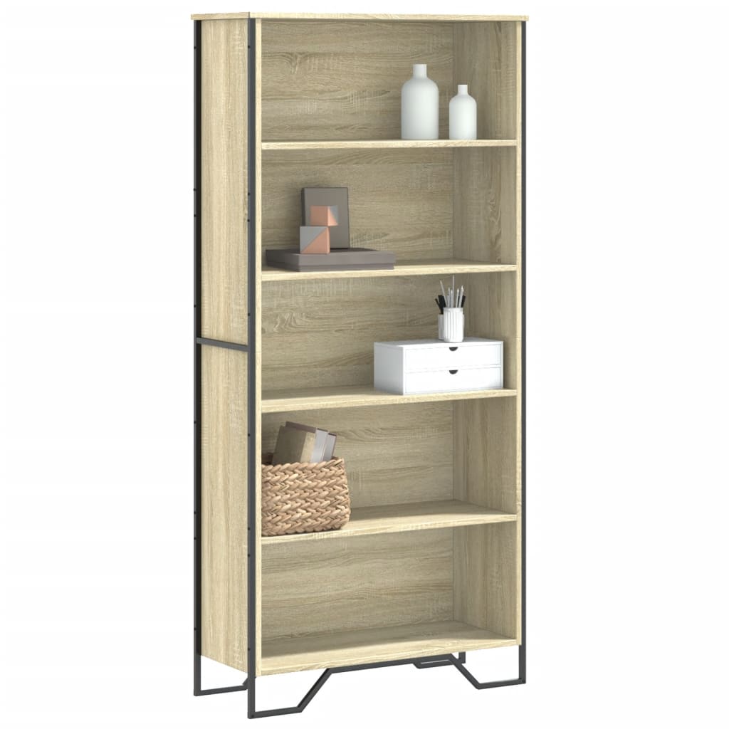 vidaXL Book Cabinet Sonoma Oak 80x31x169 cm Engineered wood