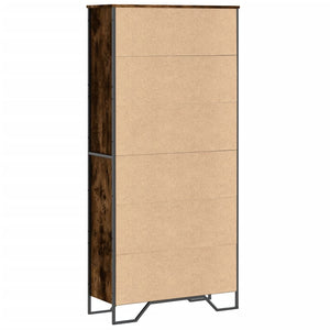 vidaXL Book Cabinet Smoked Oak 80x31x169 cm Engineered wood