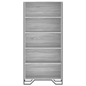 vidaXL Book Cabinet Grey Sonoma 80x31x169 cm Engineered wood