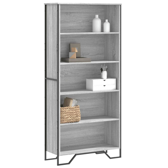 vidaXL Book Cabinet Grey Sonoma 80x31x169 cm Engineered wood