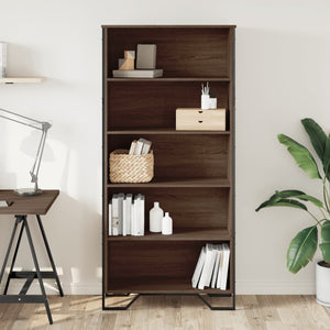 vidaXL Book Cabinet Brown Oak 80x31x169 cm Engineered wood