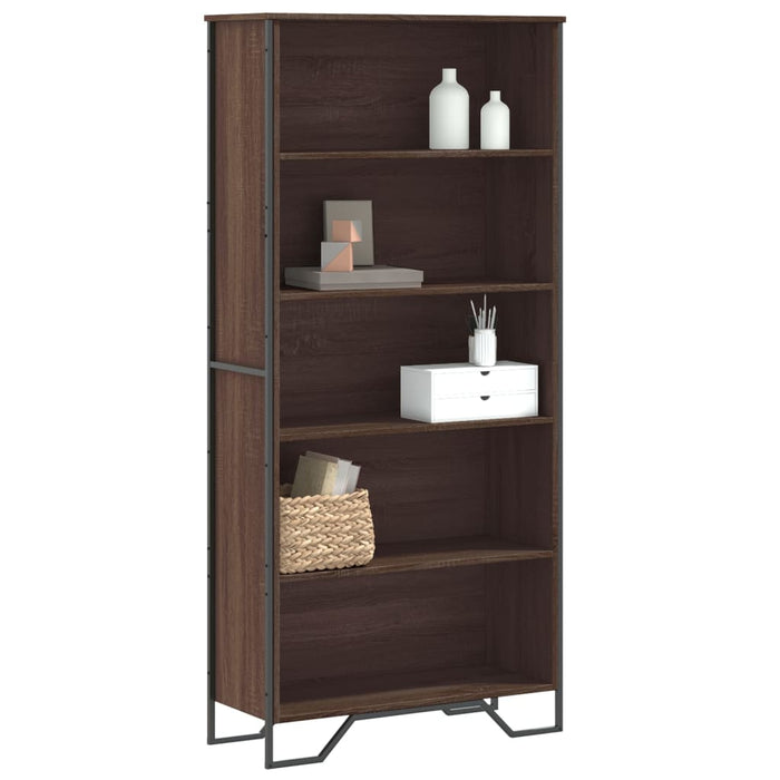 vidaXL Book Cabinet Brown Oak 80x31x169 cm Engineered wood