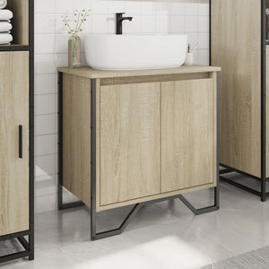 vidaXL Bathroom Sink Cabinet Sonoma Oak 60x35x60 cm Engineered Wood