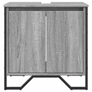 vidaXL Bathroom Sink Cabinet Grey Sonoma 60x35x60 cm Engineered Wood