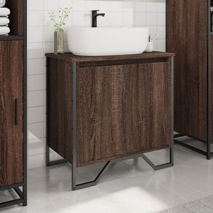 vidaXL Bathroom Sink Cabinet Brown Oak 60x35x60 cm Engineered Wood