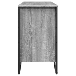 vidaXL Bathroom Sink Cabinet Grey Sonoma 91x35x60 cm Engineered Wood