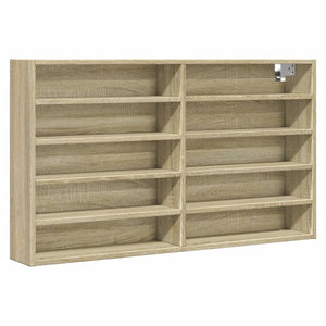 vidaXL Vitrine Cabinet Sonoma Oak 100x15x58 cm Engineered Wood