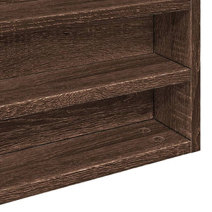 vidaXL Vitrine Cabinet Brown Oak 100x8.5x75 cm Engineered Wood