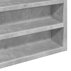 vidaXL Vitrine Cabinet Concrete Grey 100x8.5x58 cm Engineered Wood