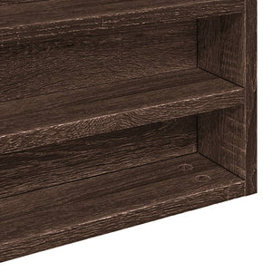 vidaXL Vitrine Cabinet Brown Oak 100x8.5x58 cm Engineered Wood