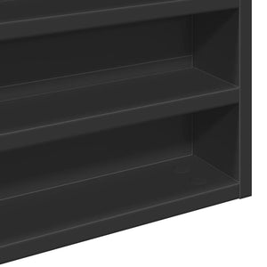 vidaXL Vitrine Cabinet Black 100x8.5x50 cm Engineered Wood