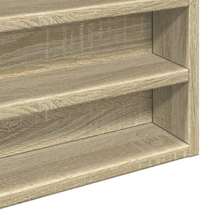 vidaXL Vitrine Cabinet Sonoma Oak 100x8.5x50 cm Engineered Wood