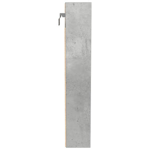 vidaXL Vitrine Cabinet Concrete Grey 100x8.5x50 cm Engineered Wood