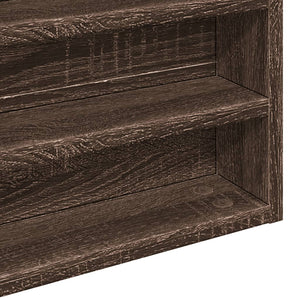 vidaXL Vitrine Cabinet Brown Oak 100x8.5x50 cm Engineered Wood