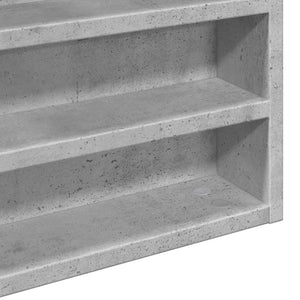 vidaXL Vitrine Cabinet Concrete Grey 80x8.5x58 cm Engineered Wood