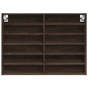 vidaXL Vitrine Cabinet Brown Oak 80x8.5x58 cm Engineered Wood