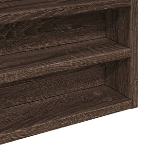 vidaXL Vitrine Cabinet Brown Oak 80x8.5x58 cm Engineered Wood