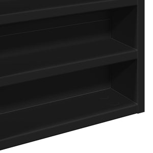 vidaXL Vitrine Cabinet Black 60x8.5x58 cm Engineered Wood