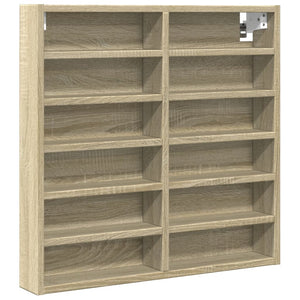 vidaXL Vitrine Cabinet Sonoma Oak 60x8.5x58 cm Engineered Wood