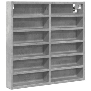 vidaXL Vitrine Cabinet Concrete Grey 60x8.5x58 cm Engineered Wood