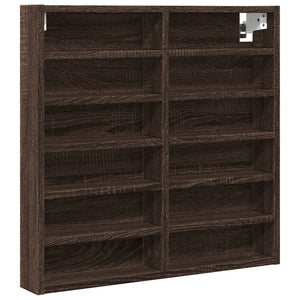 vidaXL Vitrine Cabinet Brown Oak 60x8.5x58 cm Engineered Wood