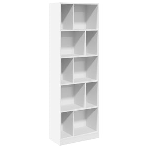 vidaXL Bookcase White 57x28.5x174 cm Engineered Wood