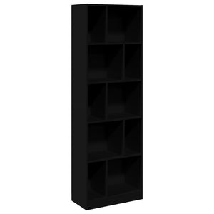 vidaXL Bookcase Black 57x28.5x174 cm Engineered Wood