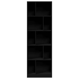 vidaXL Bookcase Black 57x28.5x174 cm Engineered Wood