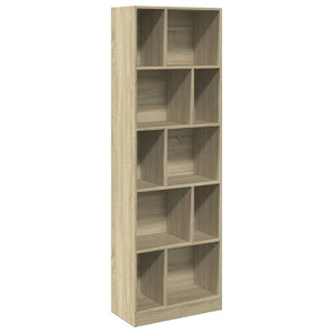 vidaXL Bookcase Sonoma Oak 57x28.5x174 cm Engineered Wood