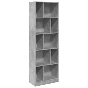 vidaXL Bookcase Concrete Grey 57x28.5x174 cm Engineered Wood