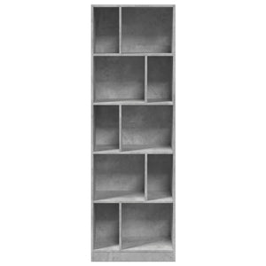 vidaXL Bookcase Concrete Grey 57x28.5x174 cm Engineered Wood