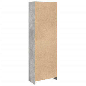 vidaXL Bookcase Concrete Grey 57x28.5x174 cm Engineered Wood