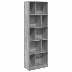 vidaXL Bookcase Grey Sonoma 57x28.5x174 cm Engineered Wood