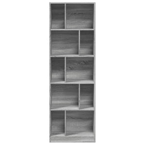 vidaXL Bookcase Grey Sonoma 57x28.5x174 cm Engineered Wood