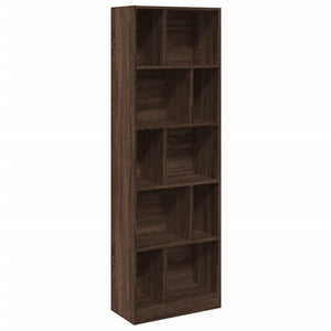 vidaXL Bookcase Brown Oak 57x28.5x174 cm Engineered Wood