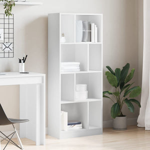 vidaXL Bookcase White 57x28.5x141 cm Engineered Wood